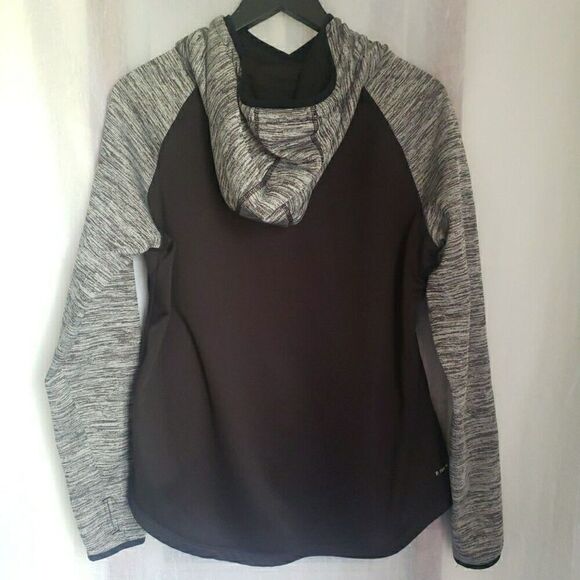 Athletic Works Women's Size L Pullover Hoodie Sweatshirt Long Sleeve Black Gray - Picture 6 of 10